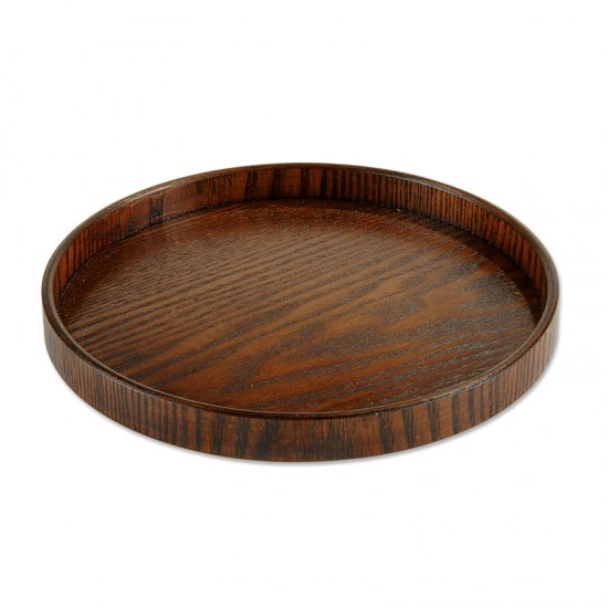 round wooden tray for ottoman